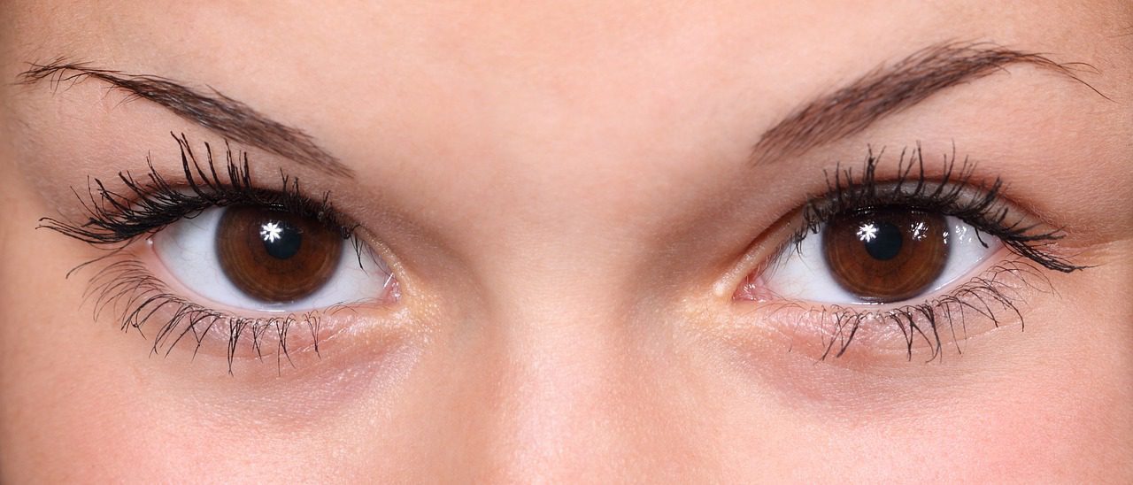 A close up of the eyes of a person